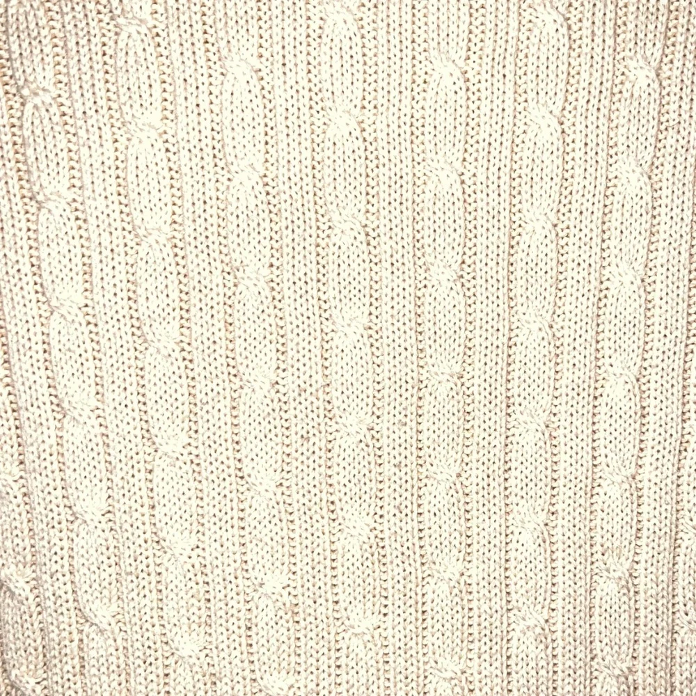 Beige Cable Knit Sweater - Picture 2 of 5
